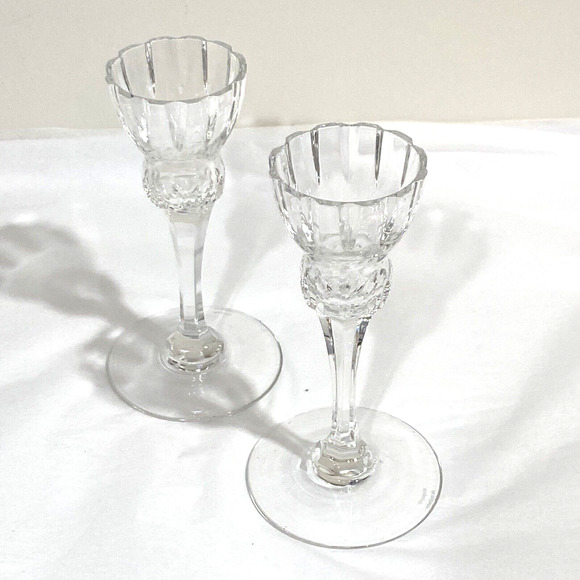 Marquis by Waterford Palladia Collection 6" candle holder pair (2) clear crystal - Picture 7 of 7